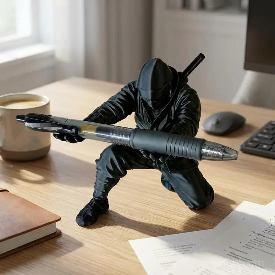 3D Printed Samurai Pen Holder Desk Organizer - View 6
