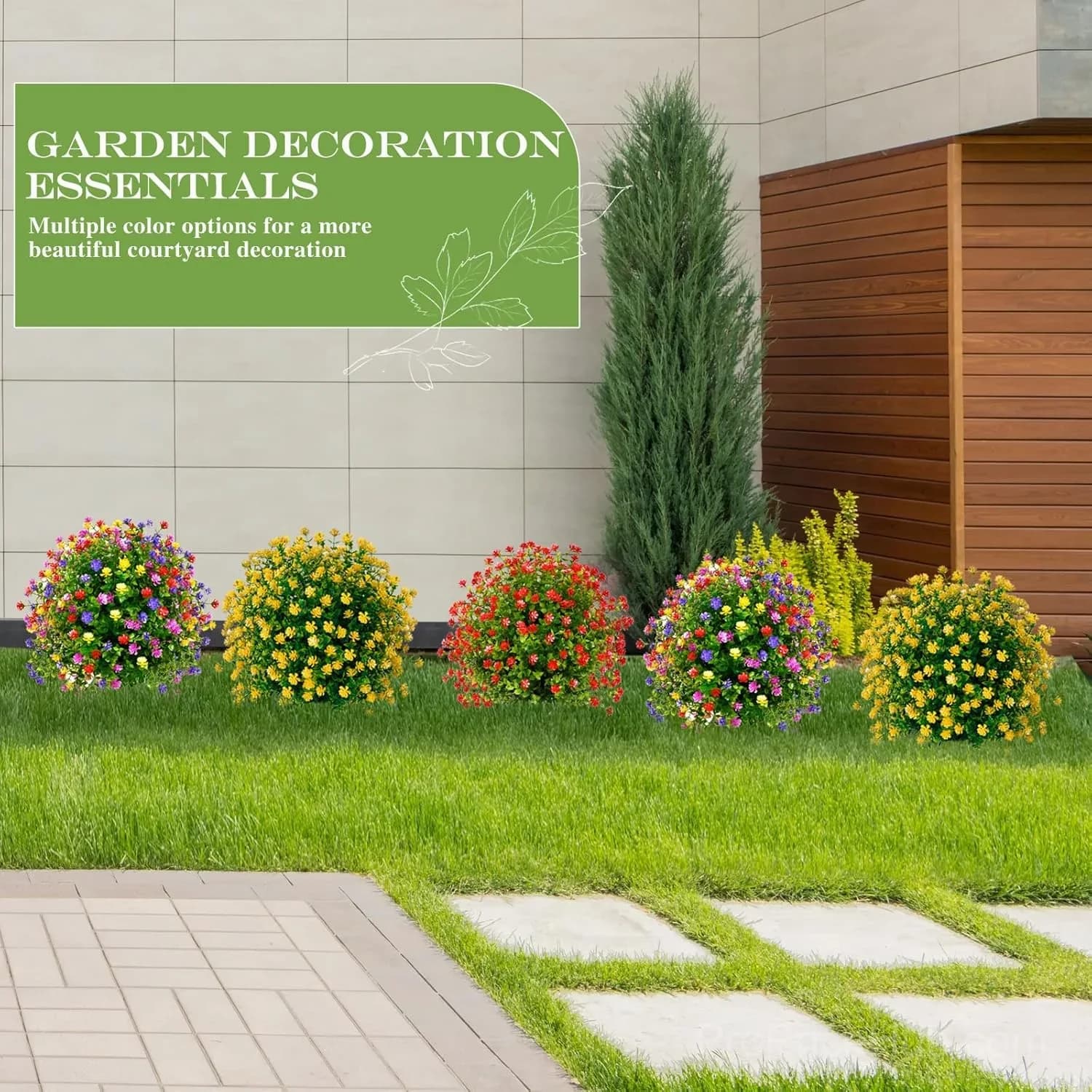Artificial Potted Trees with Ground Stakes - View 6