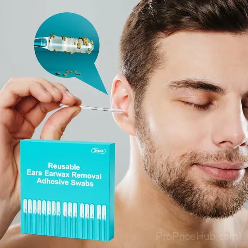Reusable Earwax Removal Adhesive Swabs for Kids, Small, 24-Pack - View 2