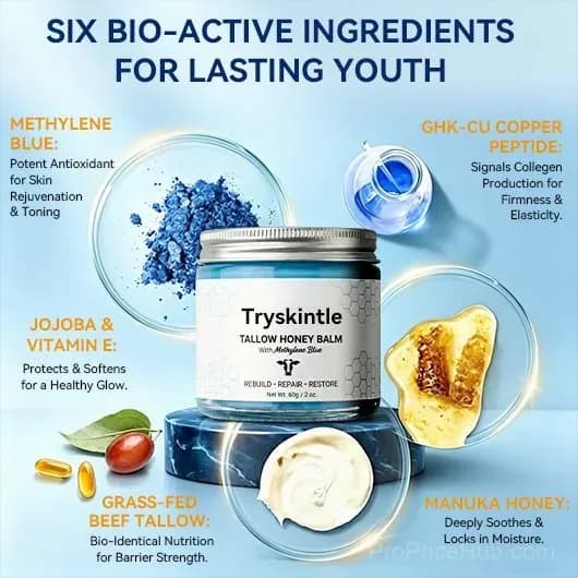 Whipped Tallow Honey Balm with Methylene Blue - View 4