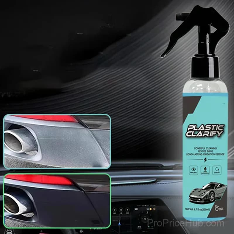 Multipurpose Car Plastic Restorer Spray, 200ml with Towel & Sponge - View 2