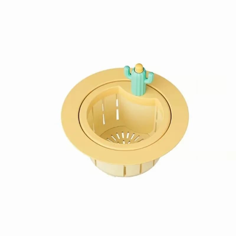 Cactus Kitchen Sink Strainer Basket, Green, Large - Alt