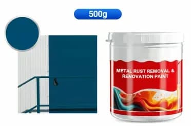 Metal Rust Removal & Renovation Paint, Ocean Blue, 500g - View 13