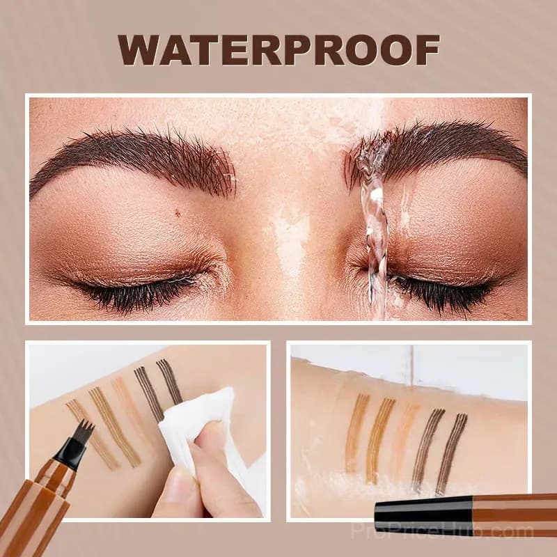 Waterproof 4-Tip Beard and Eyebrow Pen, Light Brown - View 9