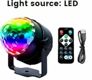 Colorful Rotating LED Disco Ball Party Light - Main