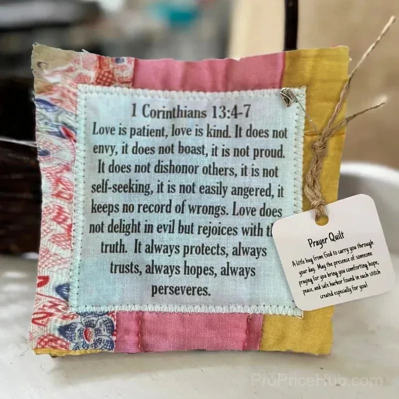 Prayer Quilt with Cross - Encouraging Blessed Gift, 2-Pack - View 11