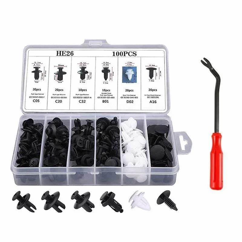 630-Piece Universal Automotive Clip and Fastener Assortment - View 13