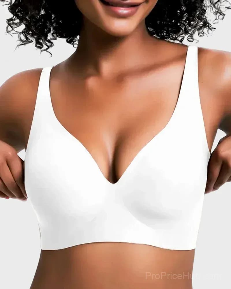 Seamless Deep V Push-Up Wireless Bra - View 15