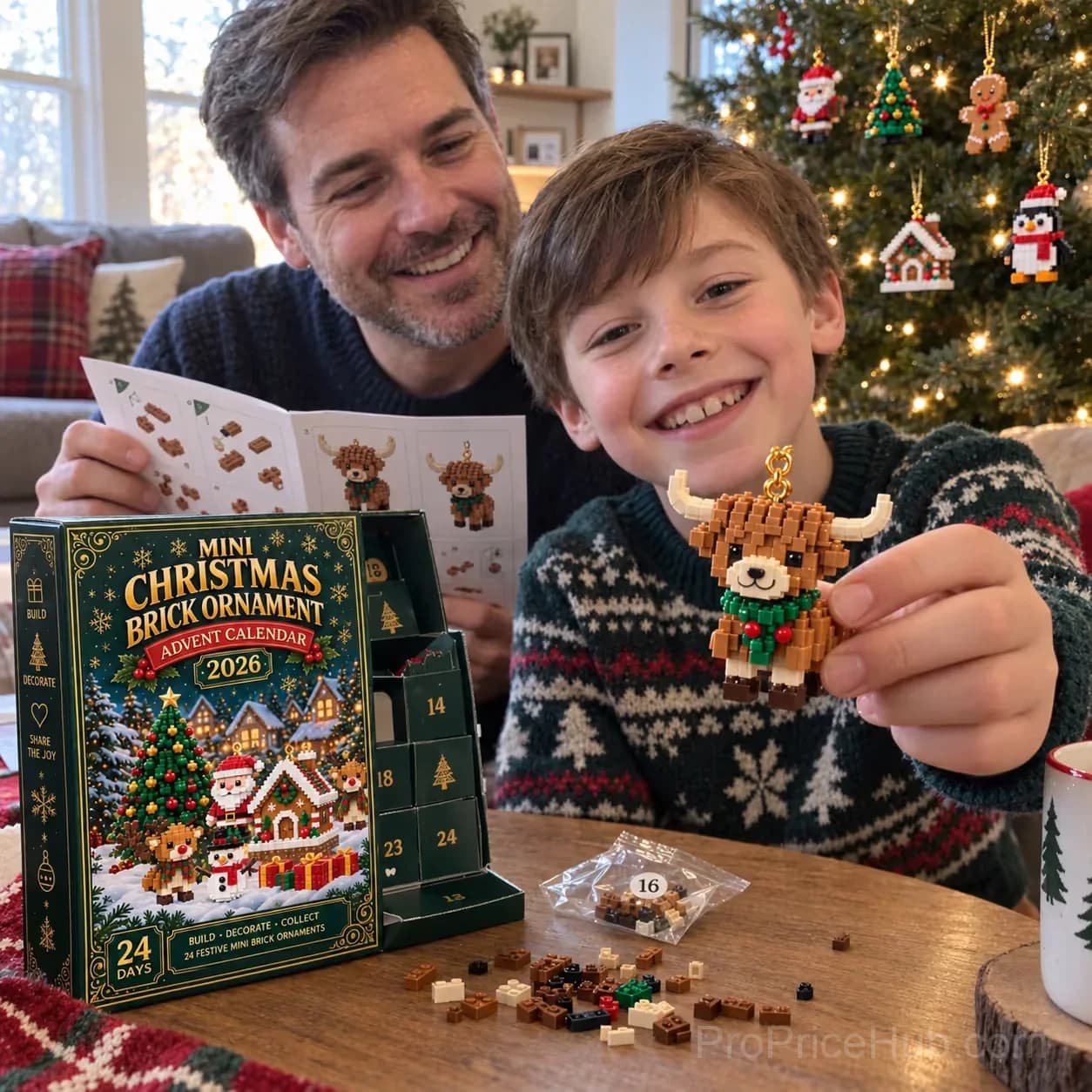 24-Day Mini Brick Christmas Ornament Advent Calendar - View 10