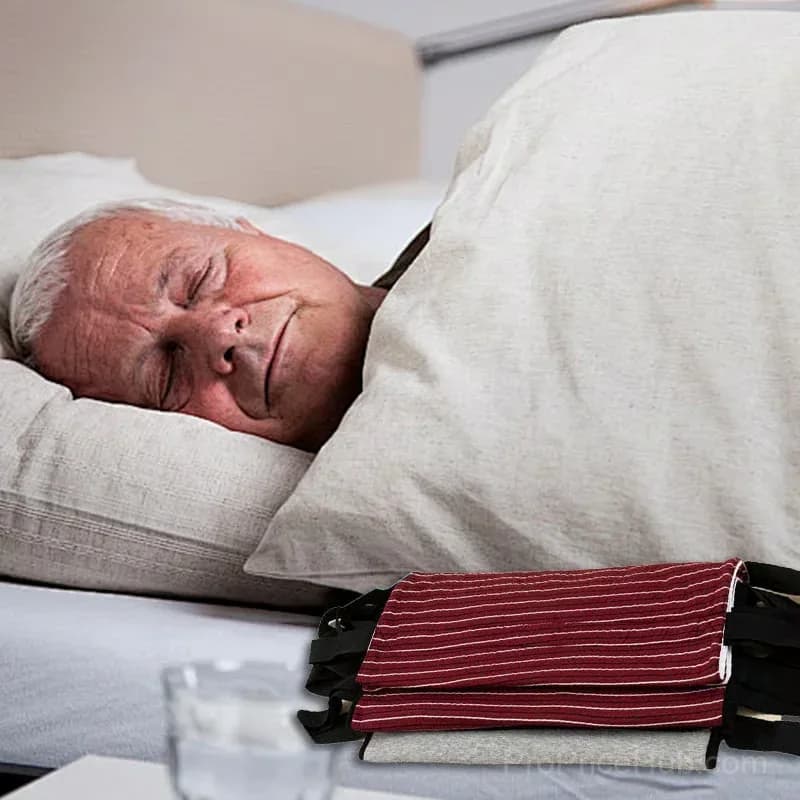 Stand Assist Transfer Bed Pad with Handles, Red Regular - View 7