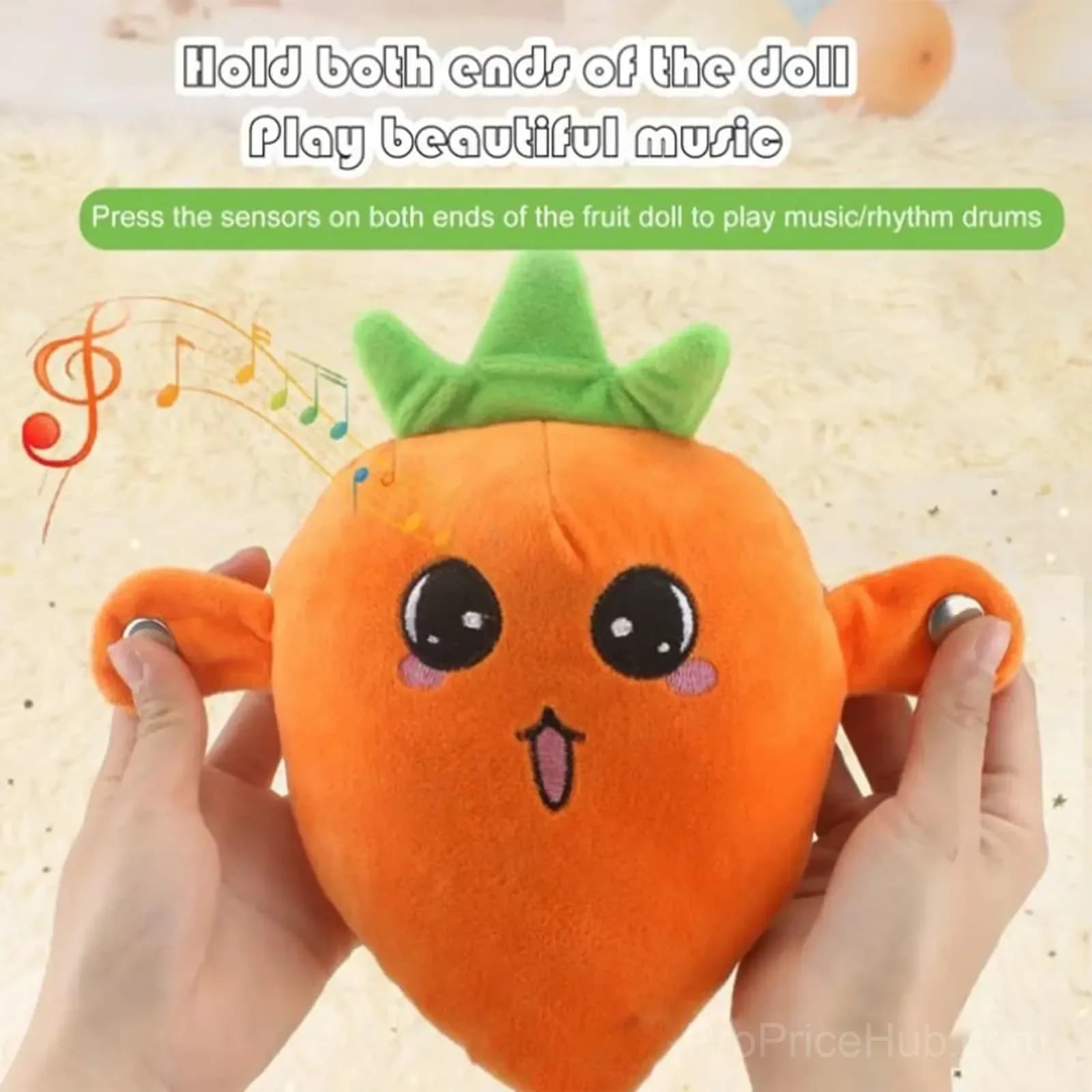 Interactive Music Plush Fruit Toy Set - Alt
