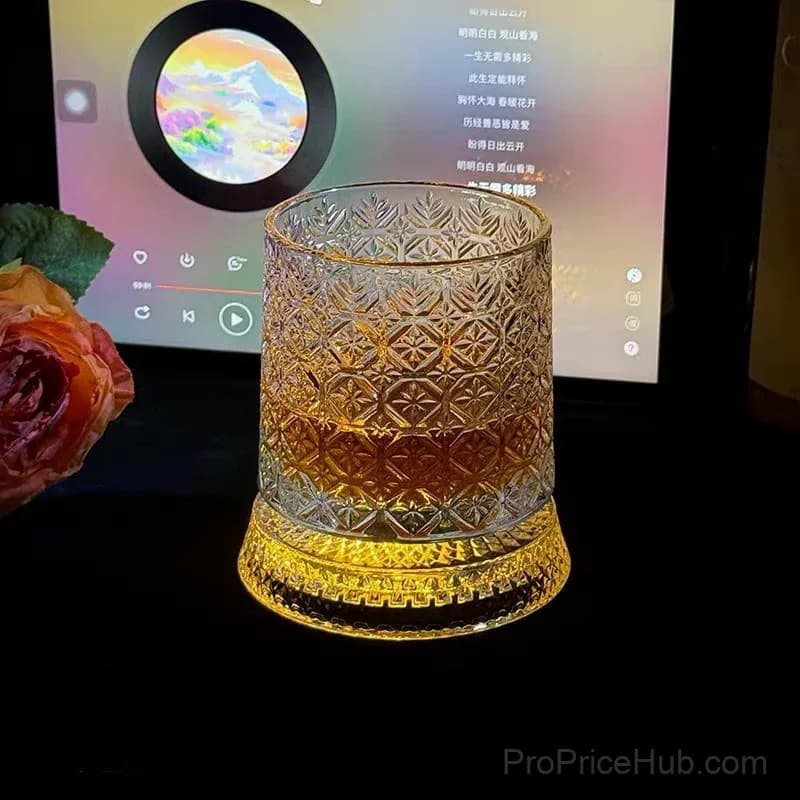 Whiskey Glass with Smooth Spin and Glow Effect - Perfect Gift - View 12