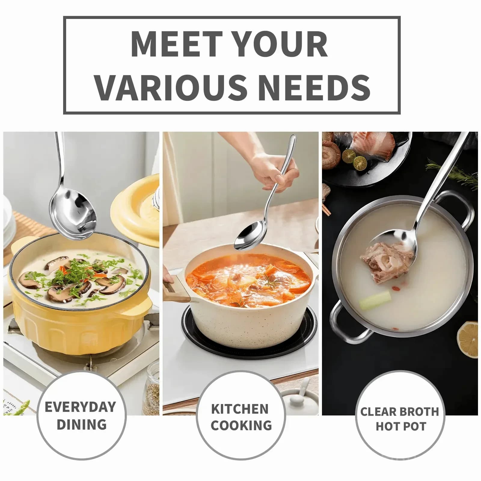4-Piece Stainless Steel Soup Spoon Set - View 9
