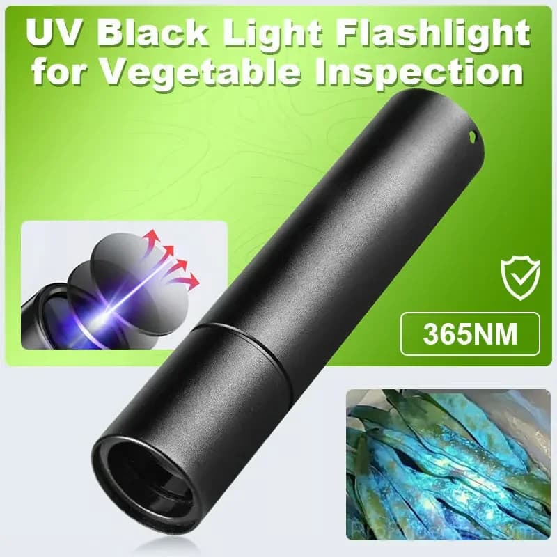UV Black Light LED Flashlight, Aluminum Alloy Inspection Torch - View 2