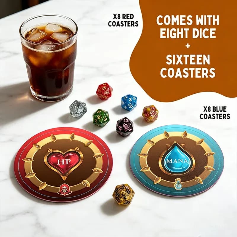 Wizards Tavern Fantasy Drinking Game with Dice and Spells - View 9
