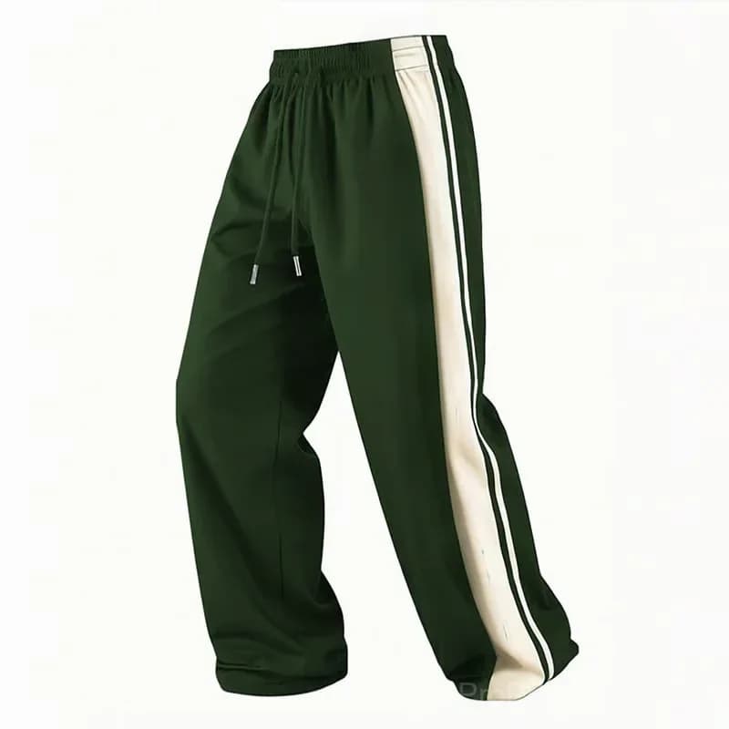 Men's Loose Fit Fleece Track Pants with Zip Pockets, Black S - View 13