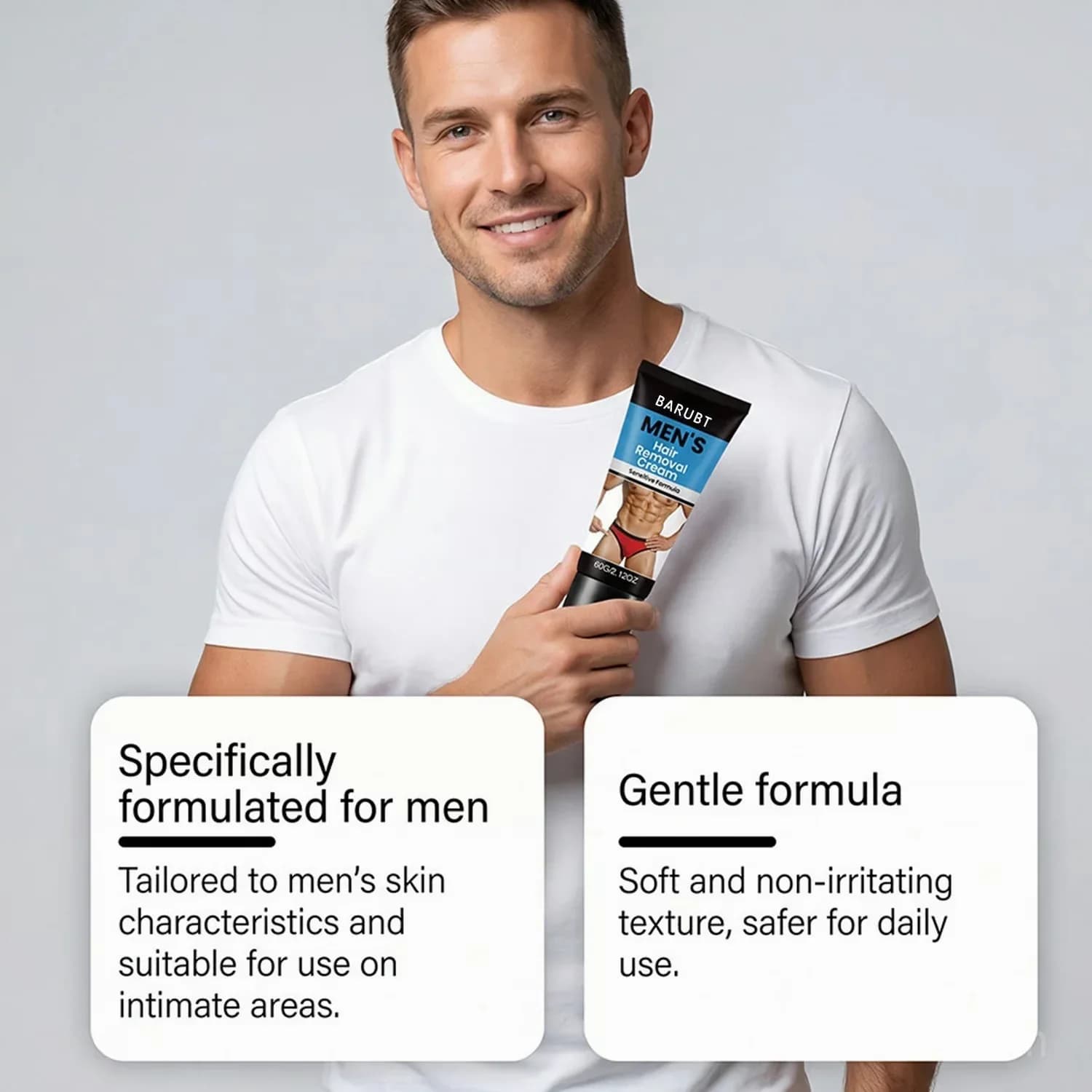 Men's Hair Removal Cream, 1 Count - Main
