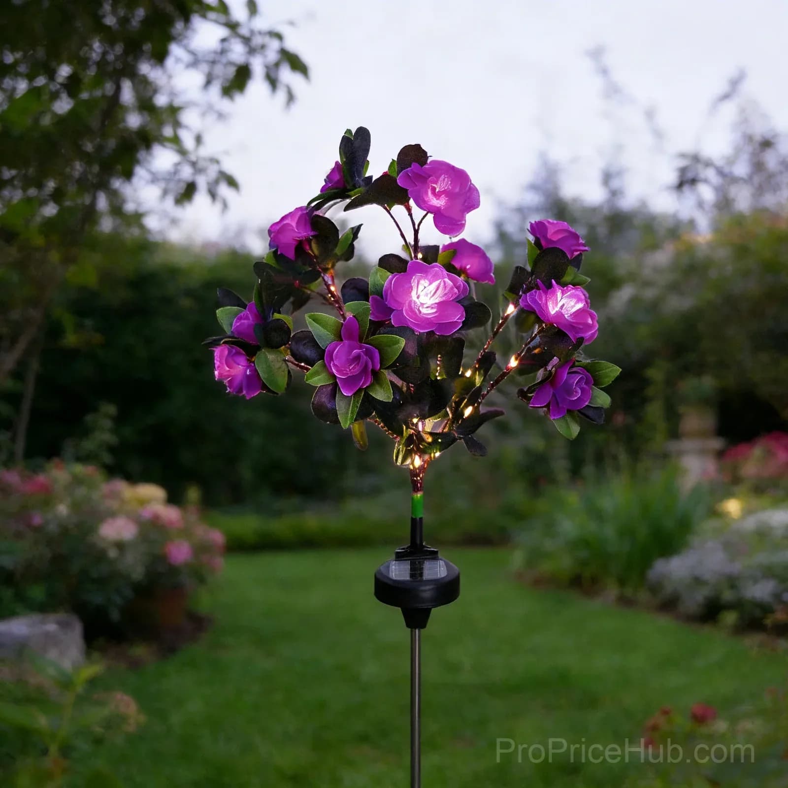 LED Solar Flower Lights - Rhododendron Outdoor Simulated Flower Lamp - Main