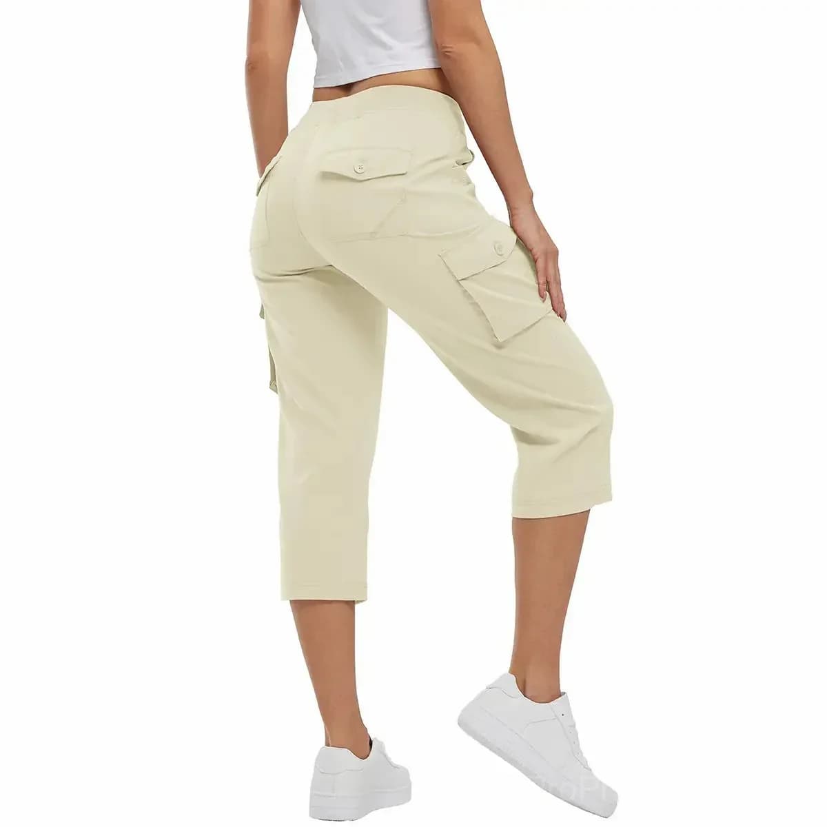 Women's Lightweight Hiking Capris: Quick-Dry, 6 Pockets, Loose Fit - View 17