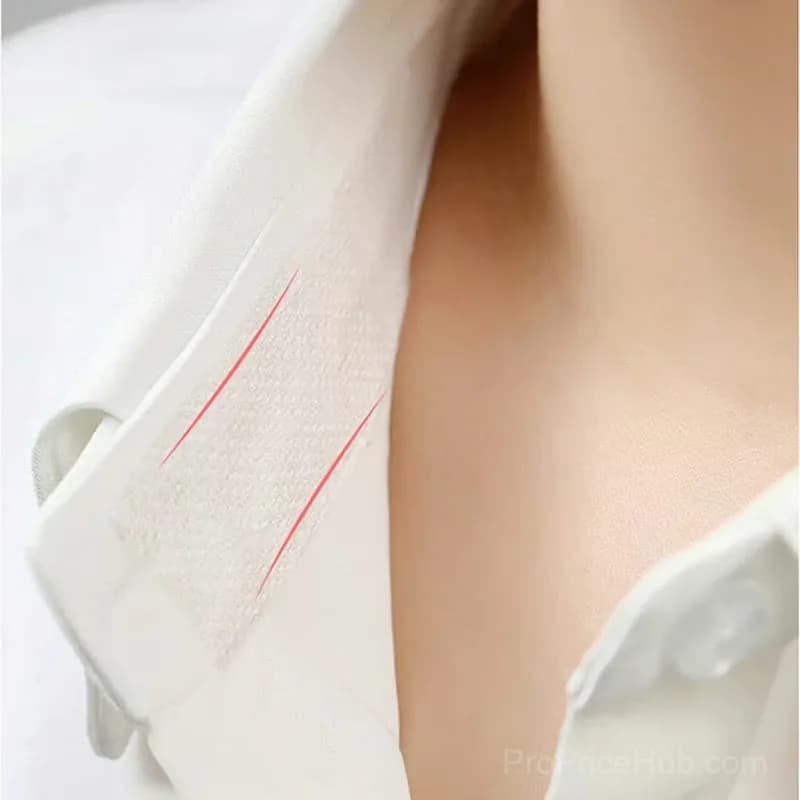 Invisible Disposable Collar & Cuff Liner Tape, White, 3m x 2.5cm - Alt
