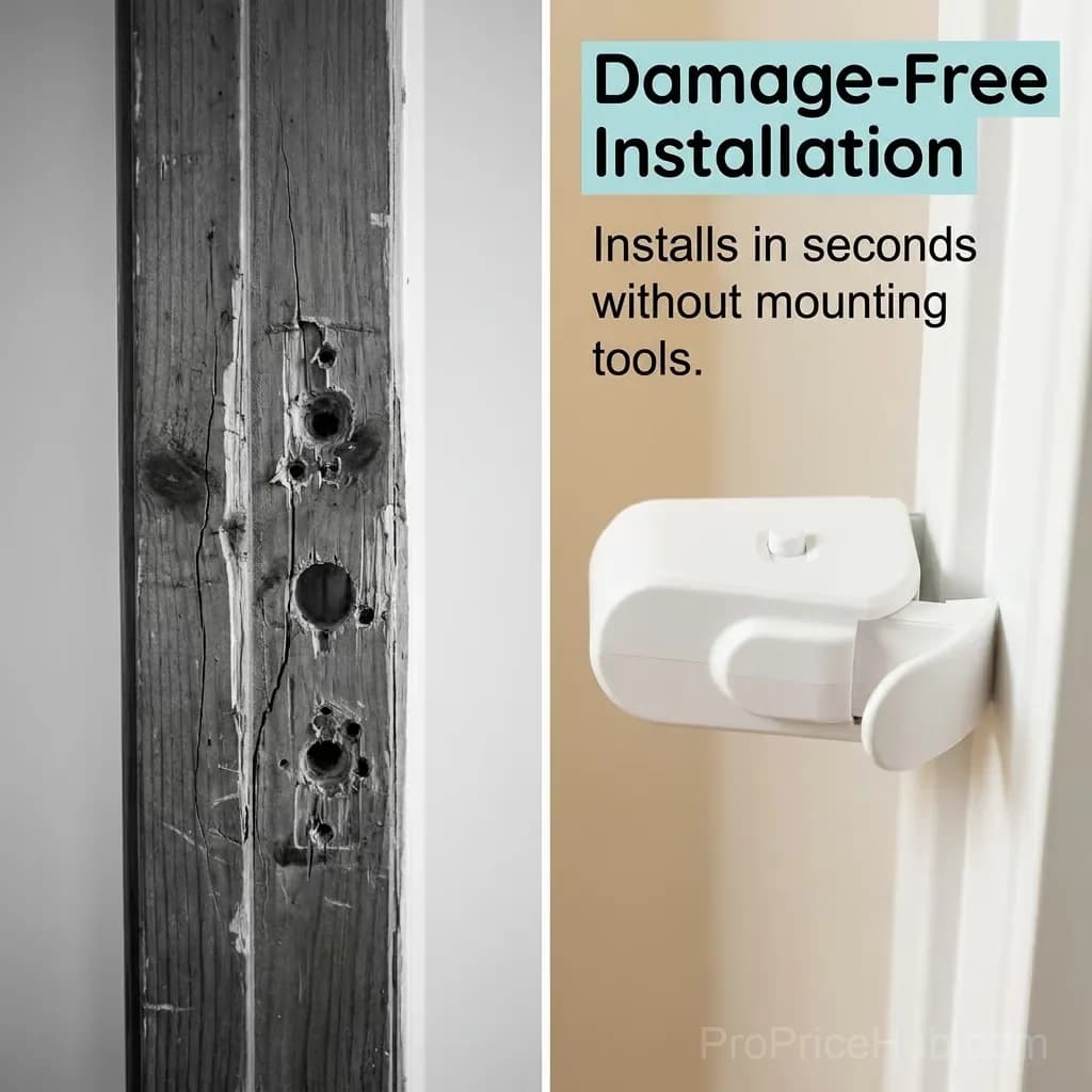 No-Drill Child Safety Door Lock for Home Use - Alt