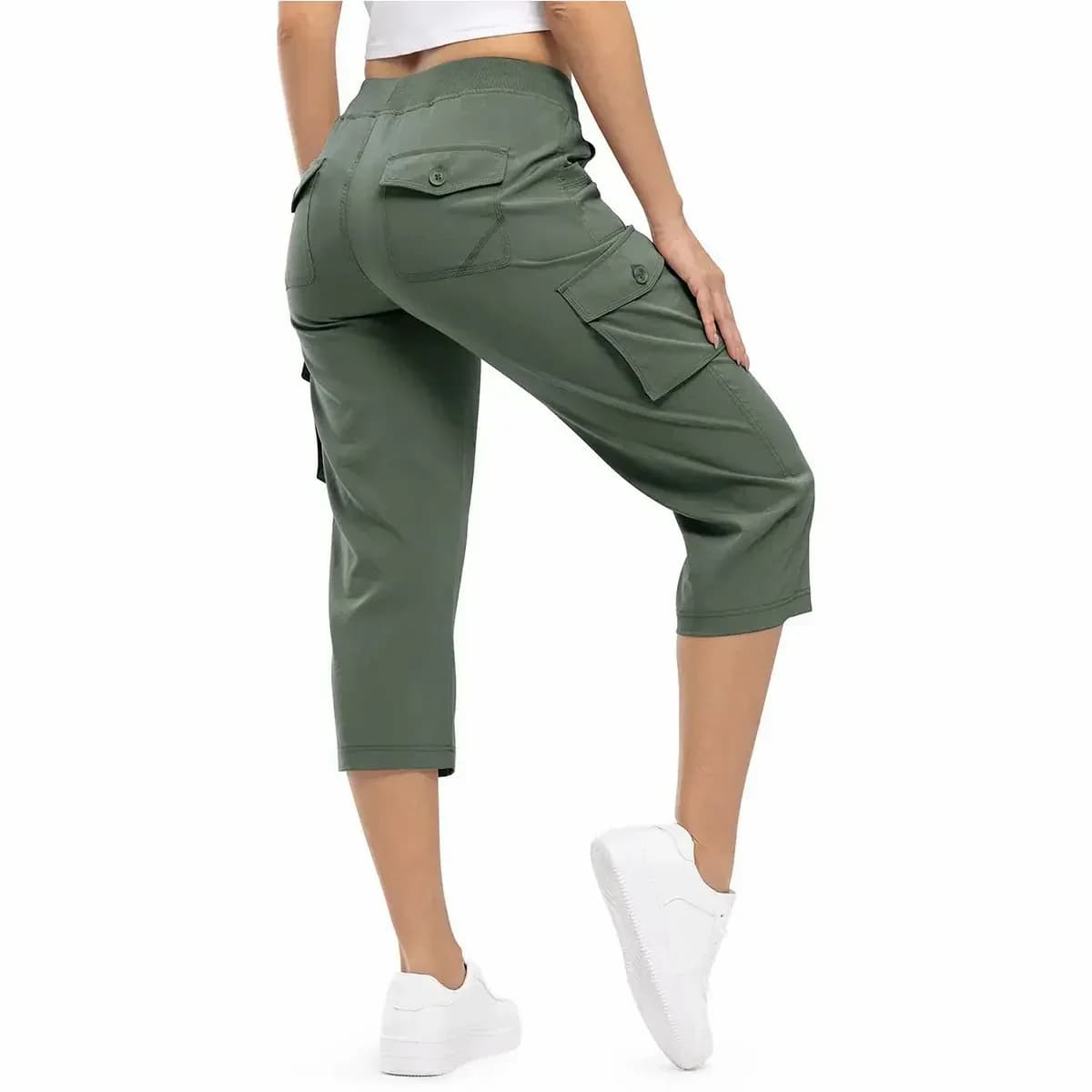 Women's Lightweight Hiking Capris: Quick-Dry, 6 Pockets, Loose Fit - View 11