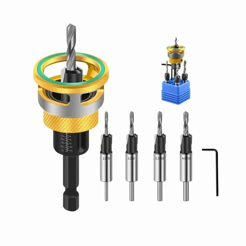 Two-Flute Counterbore with Depth Stop, Red - Alt