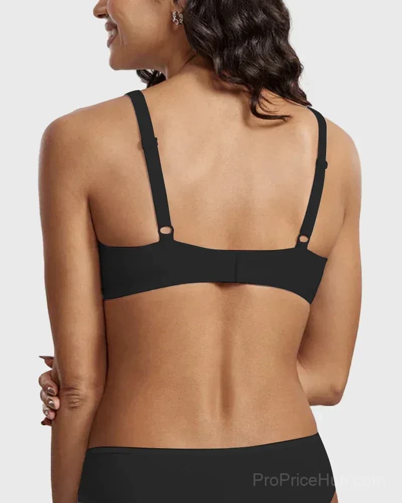 Underwire Support Seamless Unlined Balconette Bra - View 13