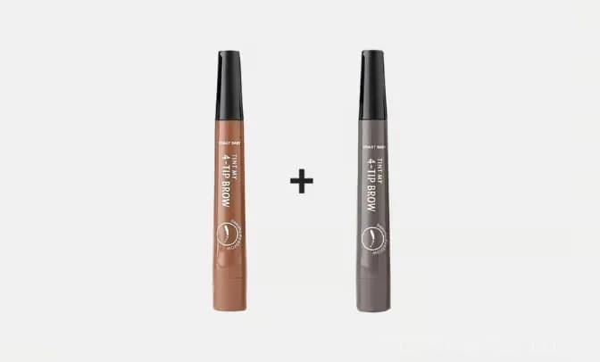 Waterproof 4-Tip Beard and Eyebrow Pen, Light Brown - View 18