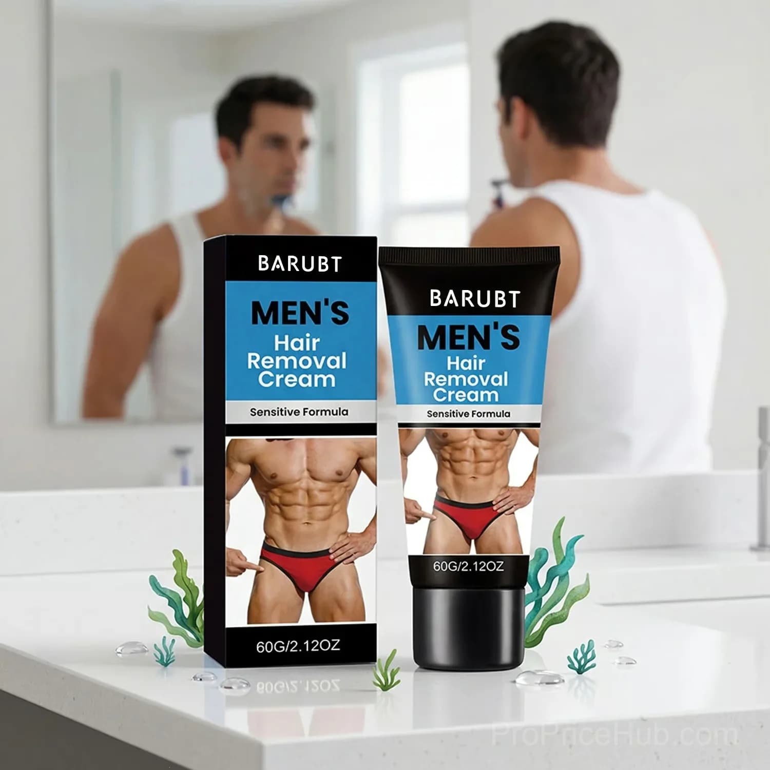 Men's Hair Removal Cream, 1 Count - Alt