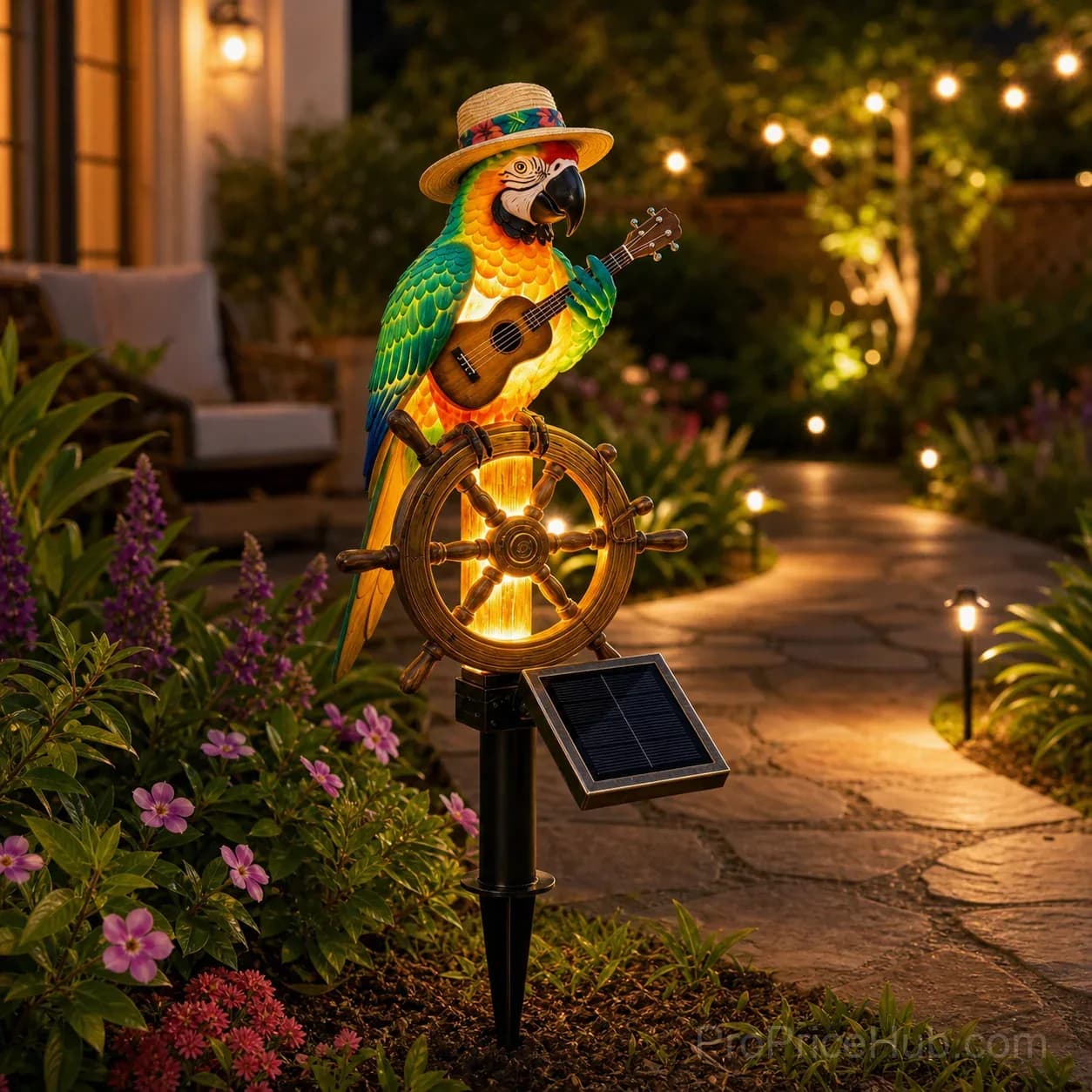 Solar Powered Parrot Garden Light - View 3