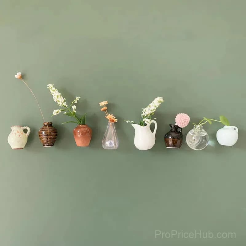 Mini Ceramic Vase Fridge Magnet - Small Home Decor Accent - Alt