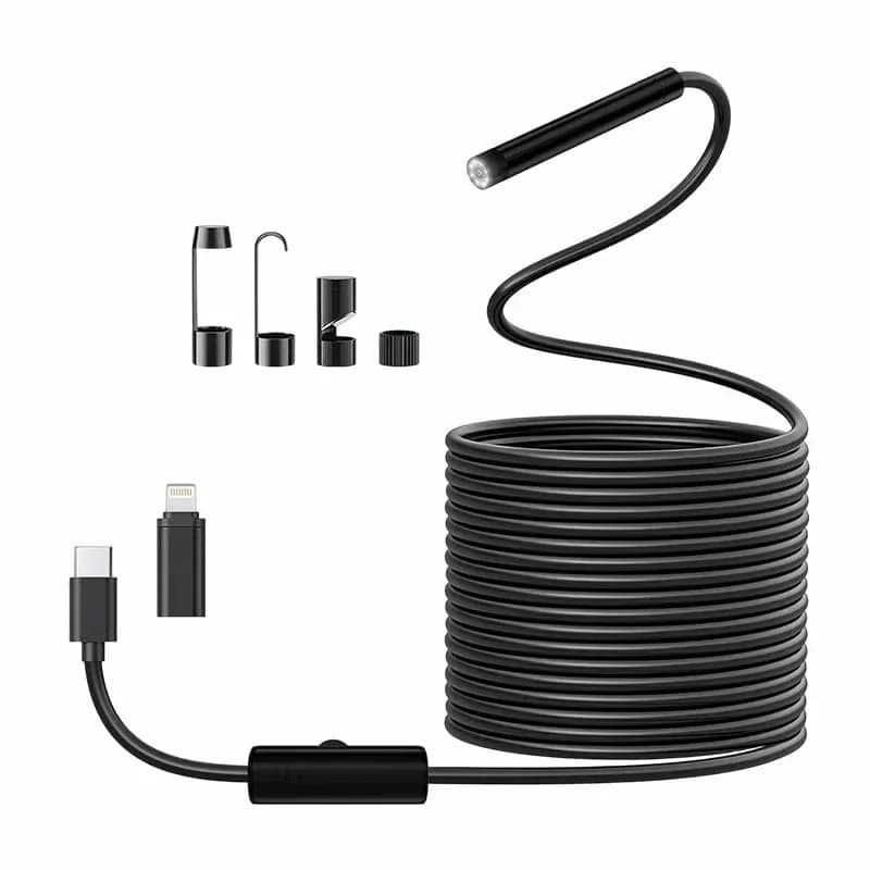 Mobile Phone Endoscope, 8mm 5m Hard Cable for iOS/Android - Main