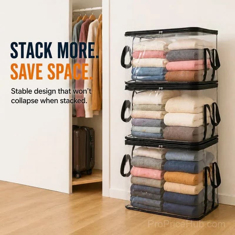 Large Clear Storage Box for Home Organization - View 15