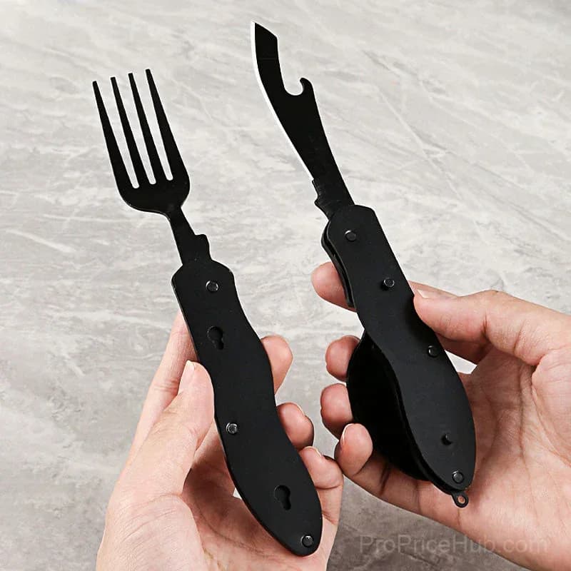 4-in-1 Outdoor Folding Multifunctional Tableware Set - Main