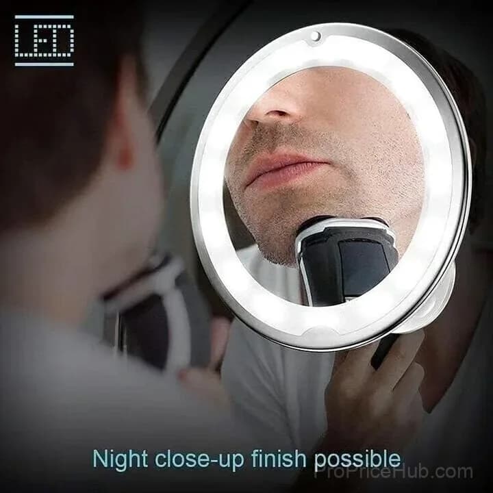 360° Flexible Light-Up 10X Magnification Makeup Mirror - 1 Piece - View 4