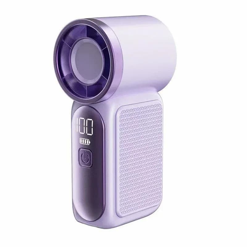Turbo Handheld Fan, 16900 RPM, 6-Speed, LED Display, 3000mAh, Purple - View 10