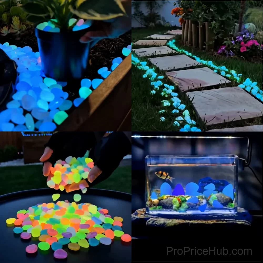 Colorful Glow-in-the-Dark Garden Stones - Alt