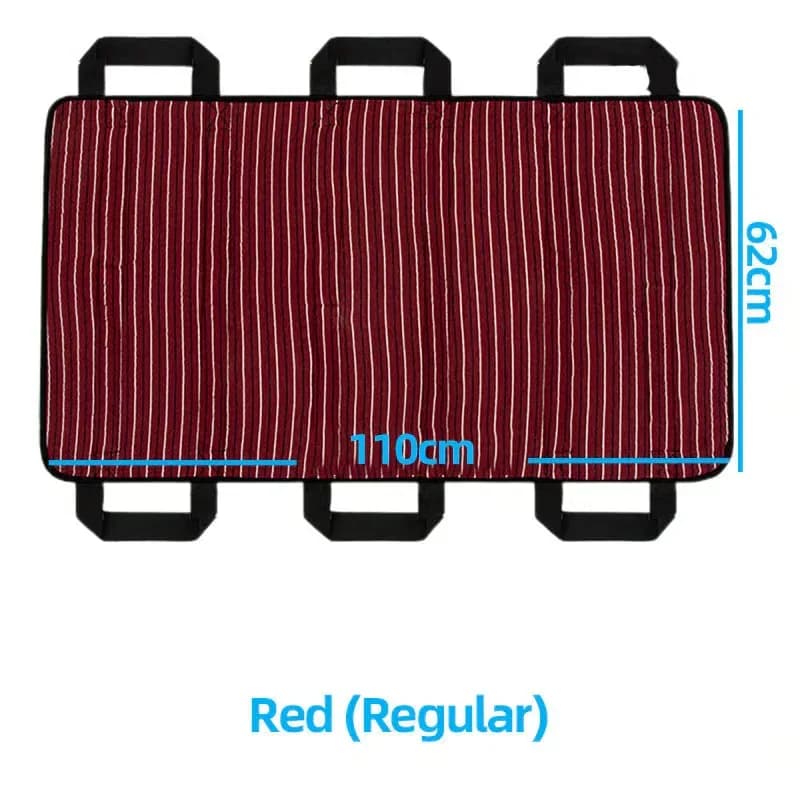 Stand Assist Transfer Bed Pad with Handles, Red Regular - View 10