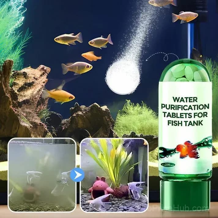 Aquarium Water Purification Tablets, 35-Count Bottle - Main