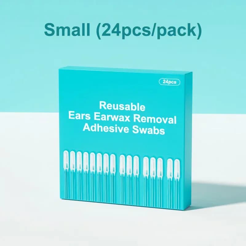 Reusable Earwax Removal Adhesive Swabs for Kids, Small, 24-Pack - View 9