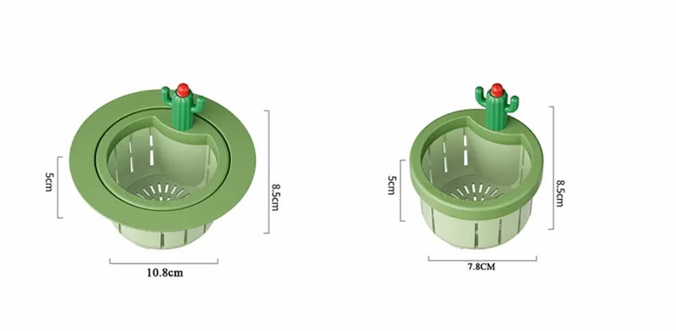 Cactus Kitchen Sink Strainer Basket, Green, Large - View 7
