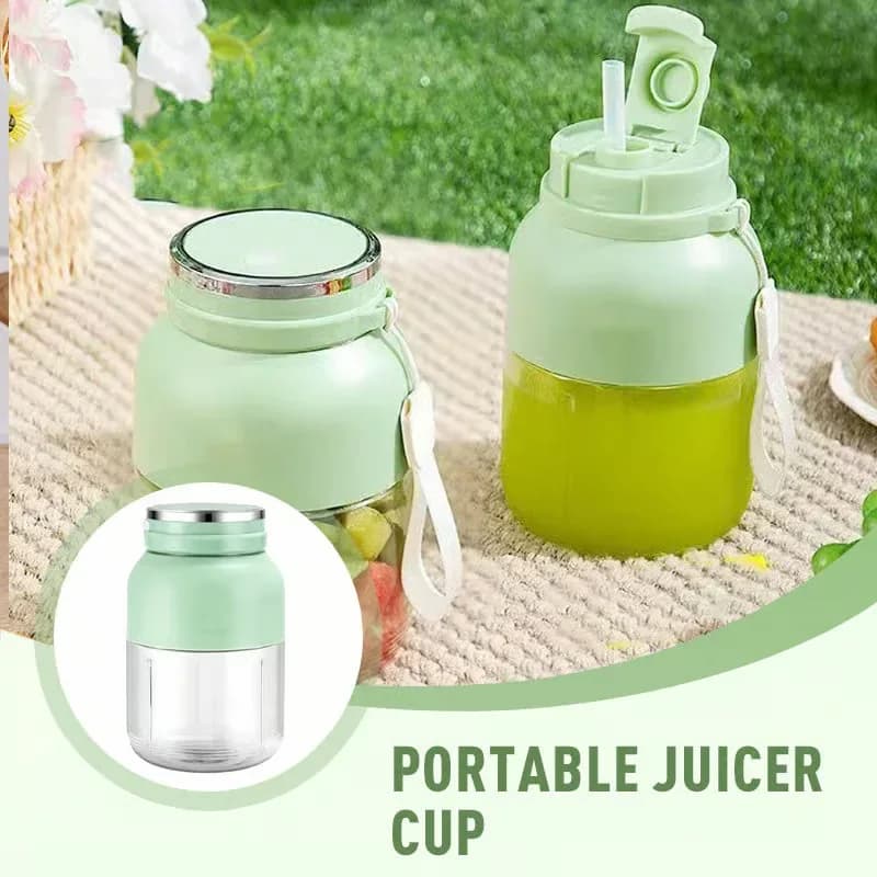 Light Green 1300 ml Wireless Portable Juicer Cup - View 2