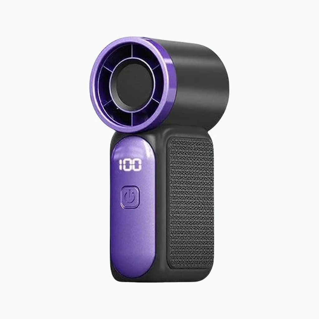 Turbo Handheld Fan, 16900 RPM, 6-Speed, LED Display, 3000mAh, Purple - View 14