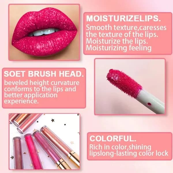 Metallic Liquid Diamond Glitter Lipstick #01 - View 4