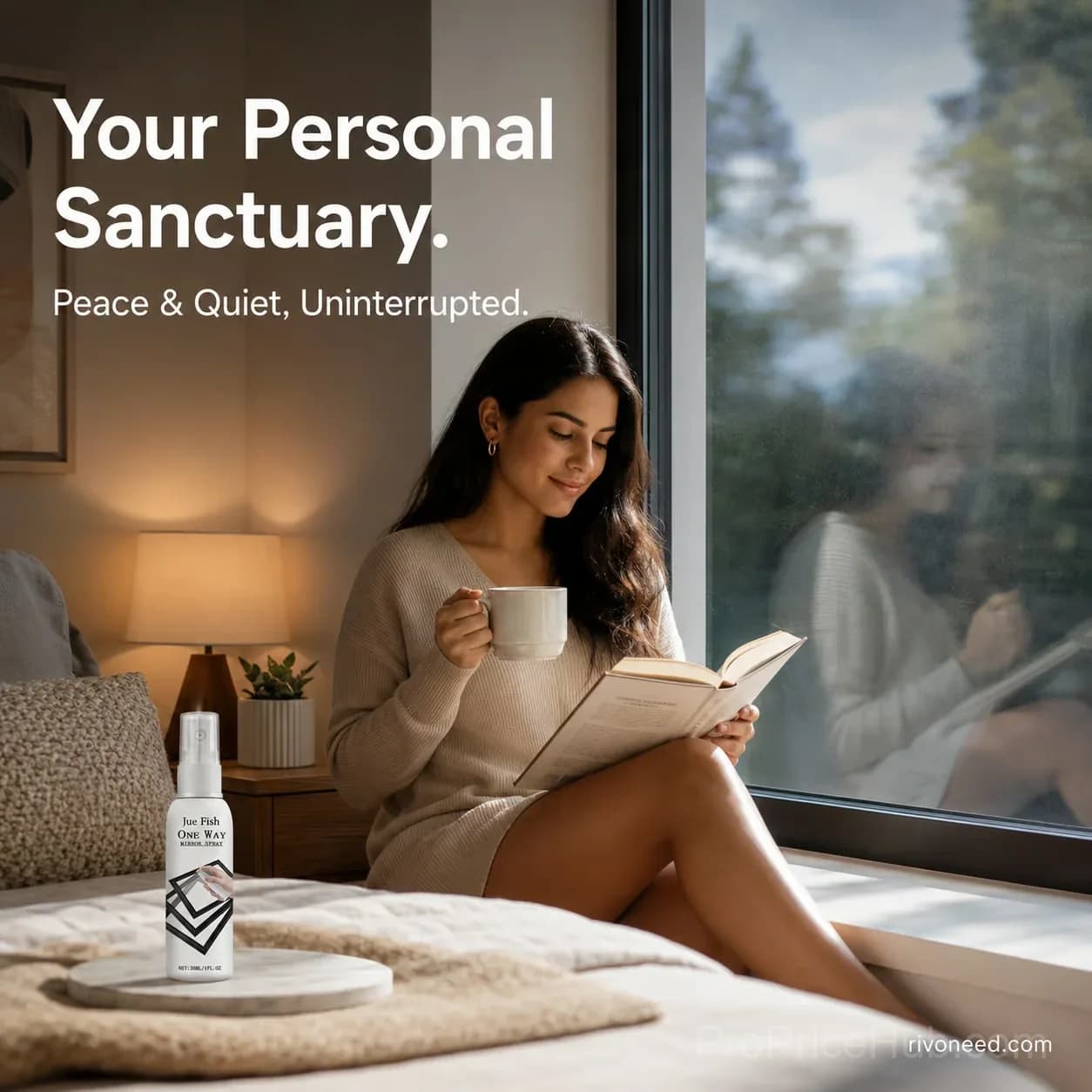 Reflective One-Way Mirror Privacy Window Spray, 1 Bottle - Alt
