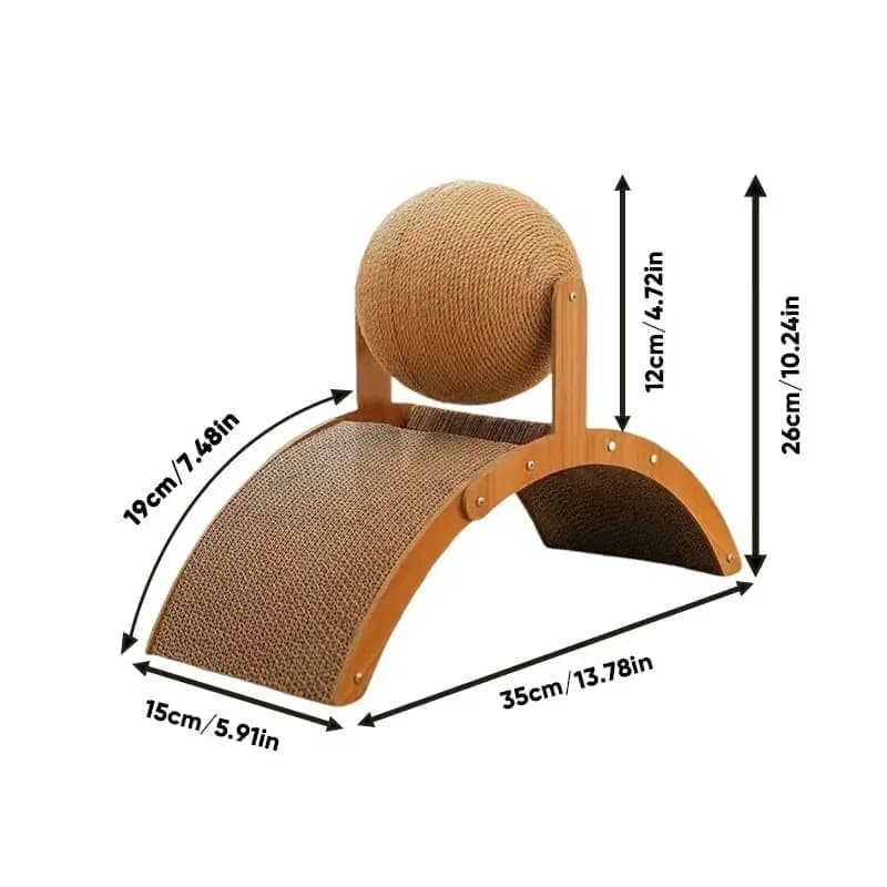 Cat Scratching Ball on Stand, 1-Piece Cat Scratch Toy - Main