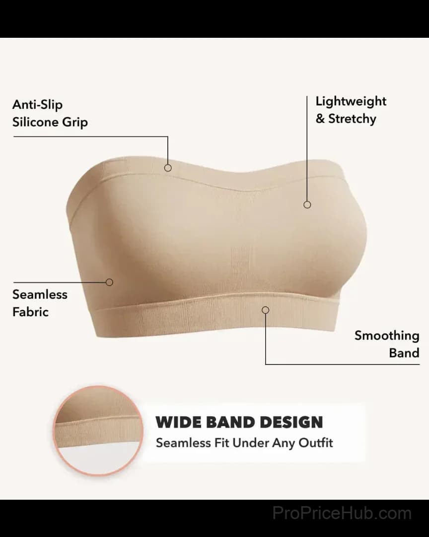 Wireless Backless Bandeau Bra Plus Size Convertible Straps - View 7