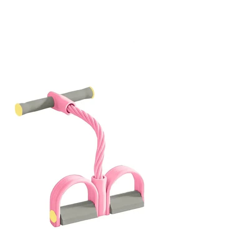 Multifunction Pedal Resistance Bands, Gray Pink/Purple, 2 Pcs - Alt