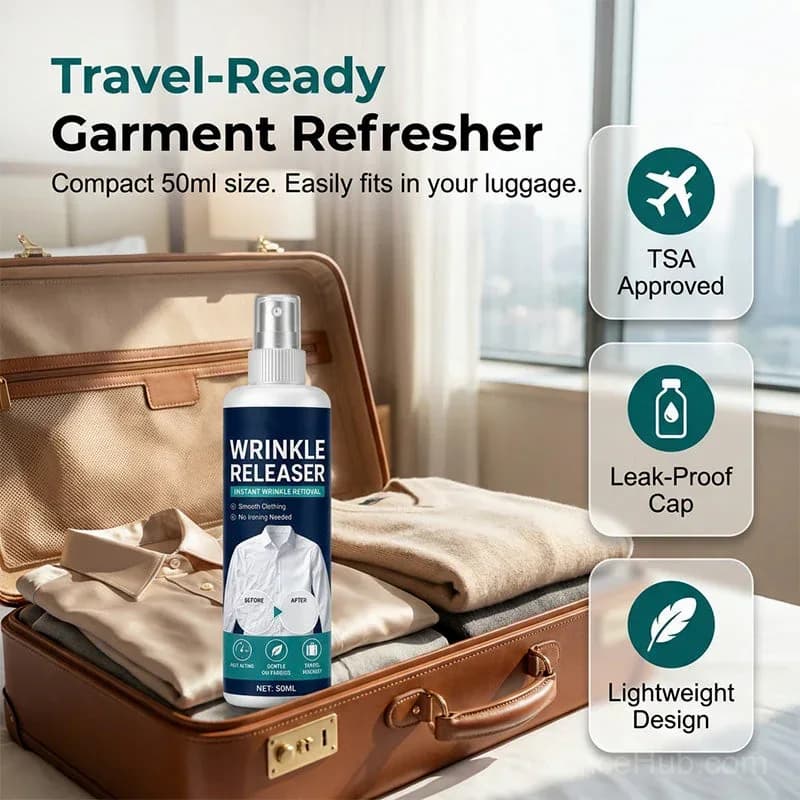 Instant Wrinkle Release Spray – No Iron, Travel-Ready, Static-Free & Fresh - View 4